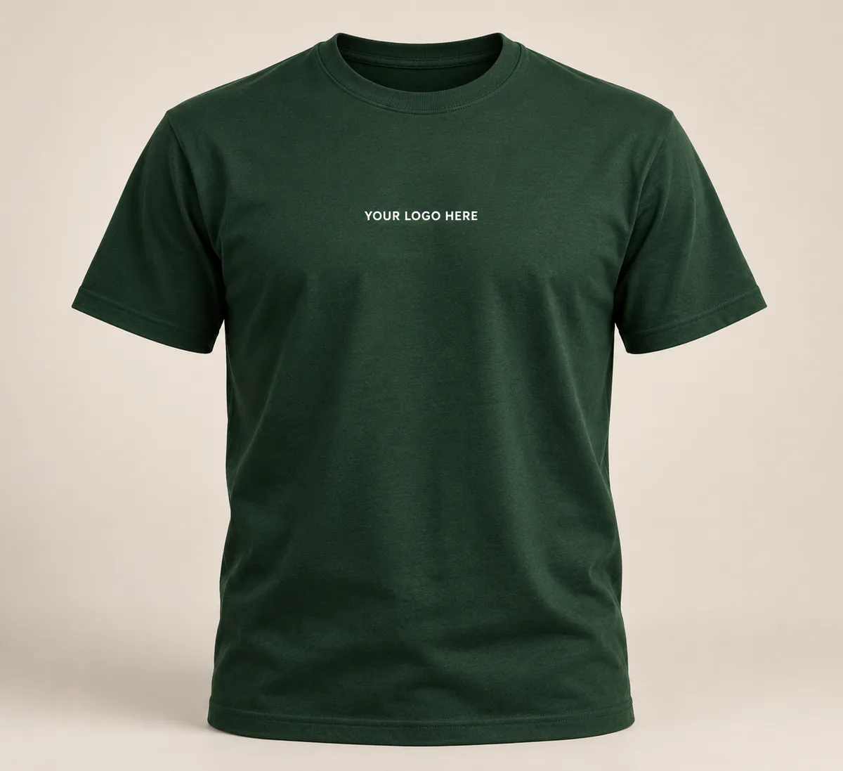 Green tee with chest logo
